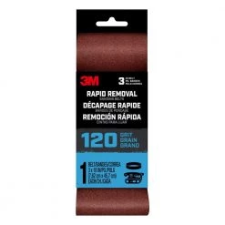 Rapid Removal 3 in. x 18 in. 120-Grit Power Sanding Belt (Case of 10) by 3M