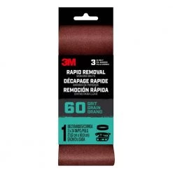 Rapid Removal 3 in. x 24 in. 60-Grit Power Sanding Belt (Case of 10) by 3M