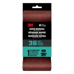 Rapid Removal 4 in. x 36 in. Power Sanding Belt, 36-Grit (1-Pack) by 3M