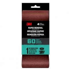 Rapid Removal 4 in. x 36 in. Power Sanding Belt, 60-Grit (1-Pack) by 3M