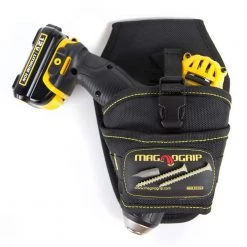 1-Pocket Magnetic Drill Holster with Left and Right Handed by MagnoGrip -Outlet Kreg Store black magnogrip tool belts 002 580 66 1000