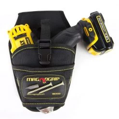 1-Pocket Magnetic Drill Holster with Left and Right Handed by MagnoGrip -Outlet Kreg Store black magnogrip tool belts 002 580 77 1000