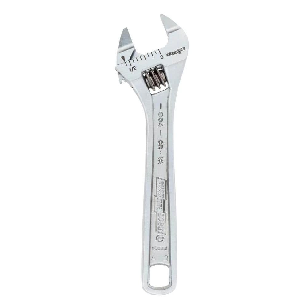 Slim Jaw 4 in. Chrome Adjustable Wrench by Channellock 3 Slim Jaw 4 in. Chrome Adjustable Wrench by Channellock