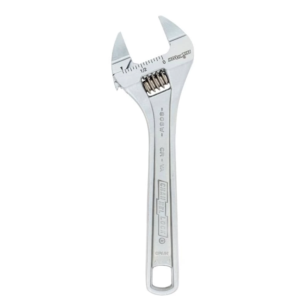 Extra Slim Jaw 6 in. Chrome Adjustable Wrench by Channellock 3 Extra Slim Jaw 6 in. Chrome Adjustable Wrench by Channellock