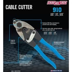 9 in. Compound Joint Cable/Wire Cutting Plier by Channellock -Outlet Kreg Store channellock all trades cutting pliers 910 4f 1000