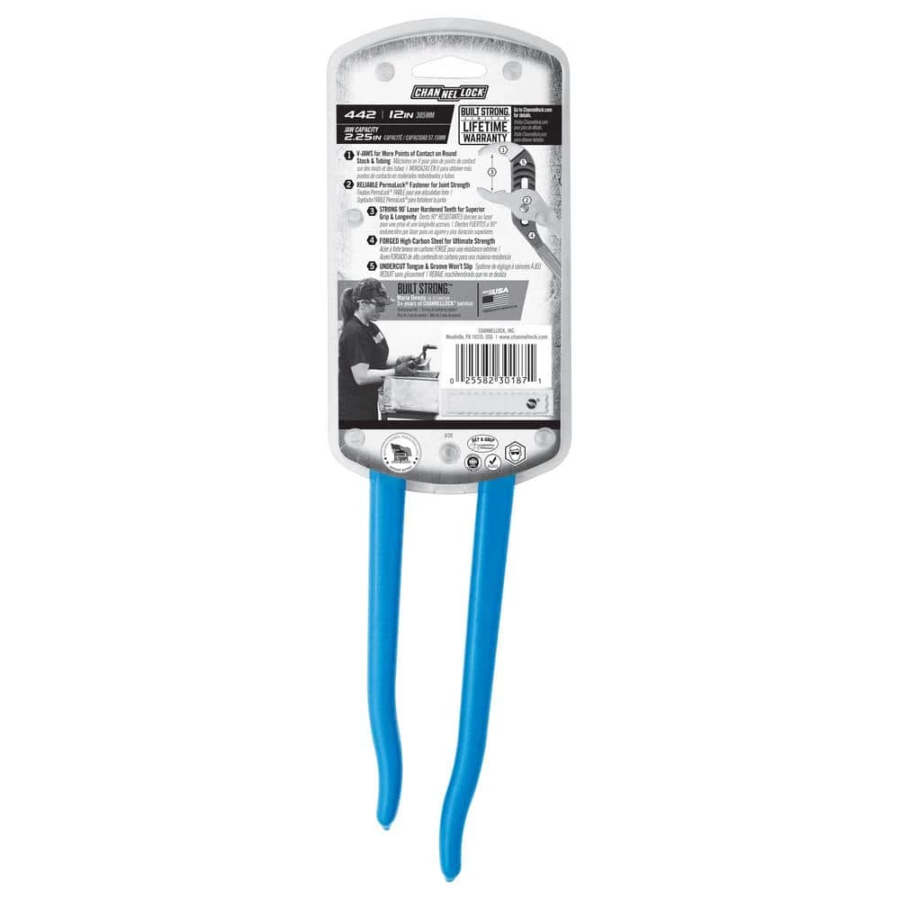 12 in. V-Jaw Tongue and Groove Pliers by Channellock 6 12 in. V-Jaw Tongue and Groove Pliers by Channellock - Image 4