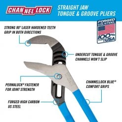 16-1/2 in. Tongue and Groove Plier by Channellock -Outlet Kreg Store channellock all trades tongue groove pliers 460 4f 1000