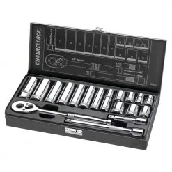 3/8 in. Drive Metric Socket Set (18-Piece) by Channellock