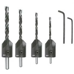 1/8 in. Steel Countersink and Drill Bit Combination Set (6-Piece) by Fisch