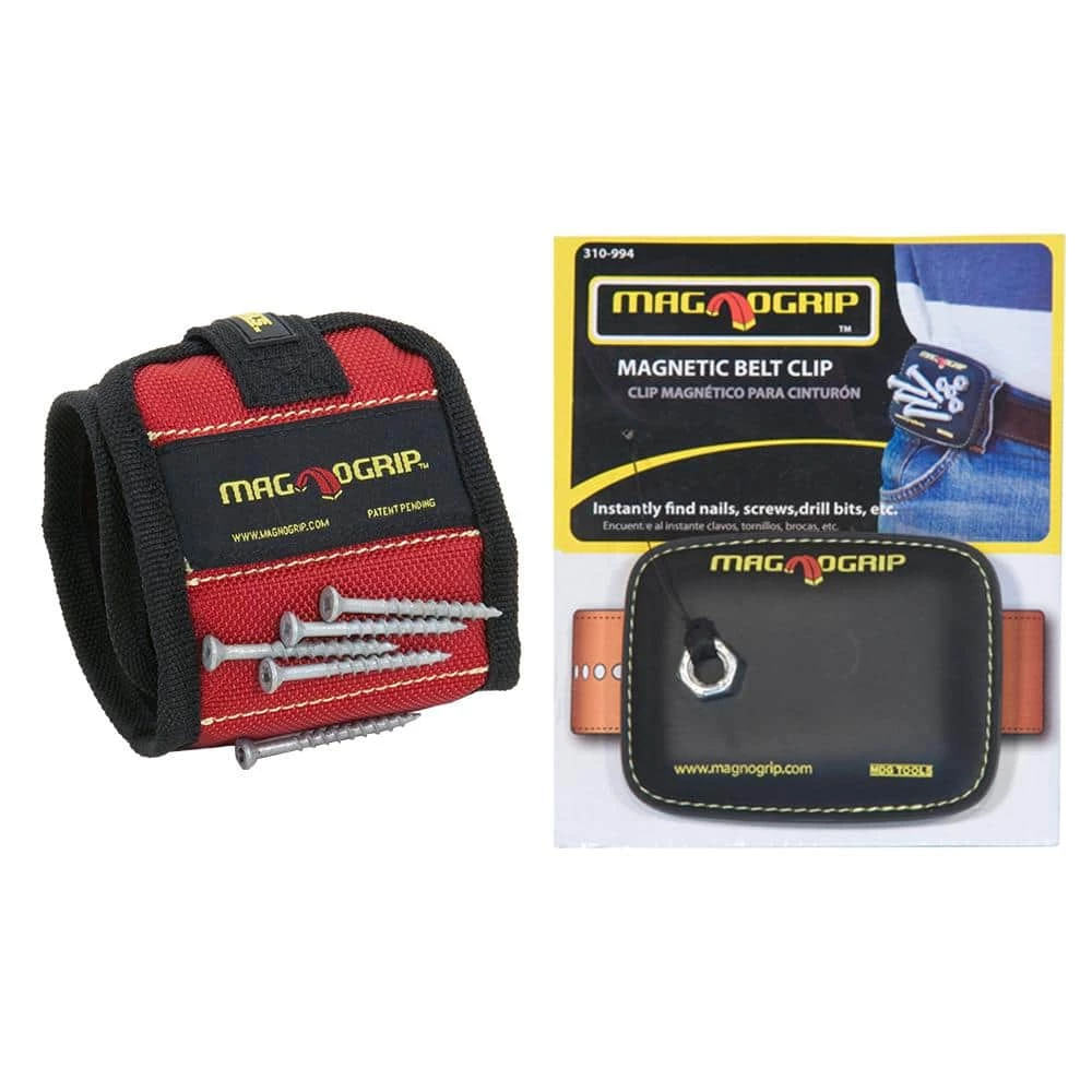 Magnetic Wristband and Magnetic Belt Clip Set (2-Pack) by MagnoGrip 3 Magnetic Wristband and Magnetic Belt Clip Set (2-Pack) by MagnoGrip