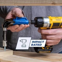 90-Degree Pocket Hole Driver Drill Attachment with 3 in. Square Drive Bit by Kreg -Outlet Kreg Store kreg bit holders extensions kdrv 90dg fa 1000