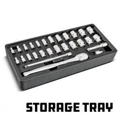 28 Piece Zeon Socket Set for Damaged Bolts by Powerbuilt -Outlet Kreg Store powerbuilt ratchet socket sets 240120 44 1000