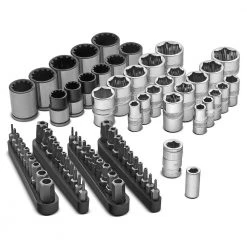 81 Piece Solutions Socket and Bit Set for Specialty and Damaged Fasteners by Powerbuilt
