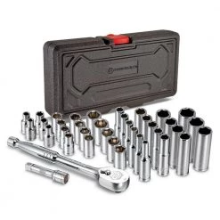 38 Piece 1/4 Inch Drive Mechanics Tool Set by Powerbuilt