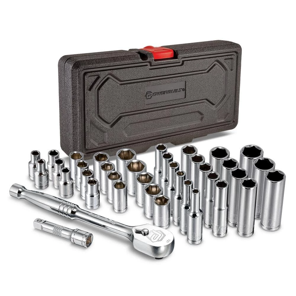38 Piece 1/4 Inch Drive Mechanics Tool Set by Powerbuilt 3 38 Piece 1/4 Inch Drive Mechanics Tool Set by Powerbuilt