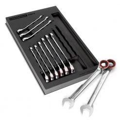 11 Piece Pro Tech Metric Reversible Ratcheting Combination Wrench Set by Powerbuilt