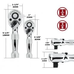 1/4 in. Drive and 3/8 in. Drive Little Ratchet Set (2-Piece) by Powerbuilt 10 1/4 in. Drive and 3/8 in. Drive Little Ratchet Set (2-Piece) by Powerbuilt -Outlet Kreg Store powerbuilt ratchets 640927 1f 1000