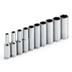 1/4 in. Drive Metric 6-Point Deep Socket Set (10-Piece) by Powerbuilt