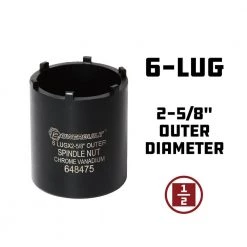 6-Outer Lug Spindle Nut Socket by Powerbuilt -Outlet Kreg Store powerbuilt sockets 648475 c3 1000