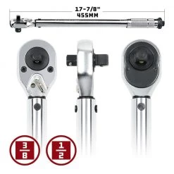 3/8 in. and 1/2 in. Dual Drive Torque Wrench by Powerbuilt -Outlet Kreg Store powerbuilt torque wrenches 944001 4f 1000