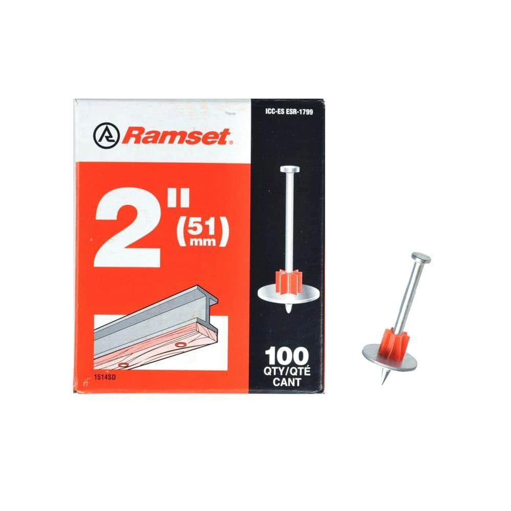 2 in. Drive Pins with Washers (100-Pack) by Ramset 3 2 in. Drive Pins with Washers (100-Pack) by Ramset
