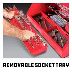 26 in. Rapid Box Portable Slant Front Tool Box - Red by Powerbuilt -Outlet Kreg Store red powerbuilt top tool chests 240311 fa 1000