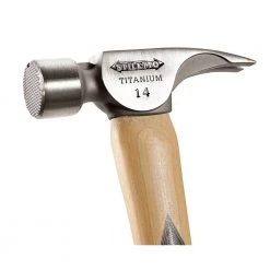 14 oz. Titanium Milled Face Hammer with 18 in. Curved Hickory Handle by Stiletto -Outlet Kreg Store stiletto claw hammers ti14mc 4f 1000